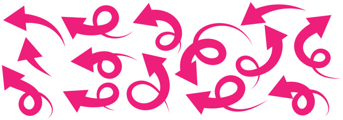 Poster - Curved arrow icons. curved arrows set. arrow symbol collection. vector. EPS 10.