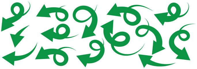 Poster - Curved arrow icons. curved arrows set. arrow symbol collection. vector. EPS 10.