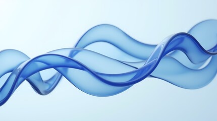 Aufkleber - A blue wave with a white background