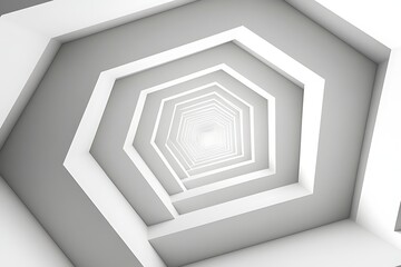 Fototapete - Abstract Hexagon Tunnel, Infinite Perspective, 3D Rendering