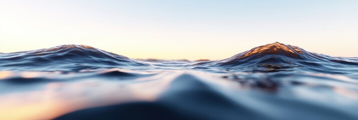 Aufkleber - Dynamic Ocean Energy Visualization Cresting Wave with Textured Foamy Peak at Dusk - Natures Force for Eco-Tourism and Sustainable Adventure Marketing