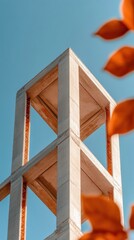 Poster - Modern Minimalist Architecture Concrete Framework with Clean Lines and Reinforcement Bars - Advanced Construction Techniques for Urban Development and Sustainable Infrastructure