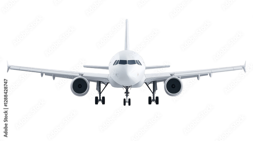 Modern passenger airplane soaring through a vibrant sky, stunning view of air travel