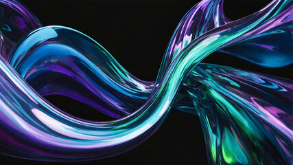 Poster - Abstract structure of smooth translucent curved shapes