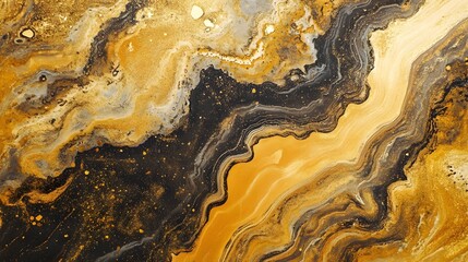 Leinwandbilder - Mesmerizing Fluid Art with Swirling Metallic Tones and Prismatic Patterns  Vibrant and dynamic abstract background with flowing iridescent color combinations and hypnotic kaleidoscopic designs