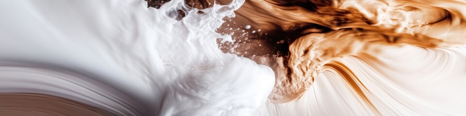 Aufkleber - Abstract Vortex Art Fluid Dynamics and Earth Tones in Motion - Contemporary Visual Content for Design Aesthetics and Digital Marketing