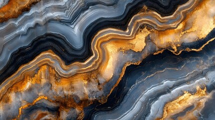 Fototapete - Mesmerizing Marble Swirls and Waves of Color and Texture   Abstract Geological Formations with Captivating Patterns and Vibrant Hues Ideal for Premium Design and Decor Needs