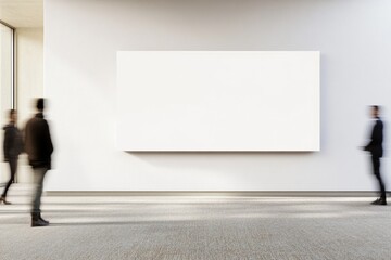 Aufkleber - Minimalist Wall Display Mockup Matte White Canvas on Textured Surface in Serene Bedroom Setting - Perfect for Tranquil Living Space Designs and Contemporary Home Decor Concepts