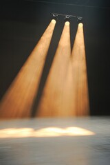 Aufkleber - Dynamic Stage Lighting Cutting-Edge Beam Formations in Hazy Venue for Immersive Entertainment Experiences - Enhancing Live Performances in Modern Concert Spaces