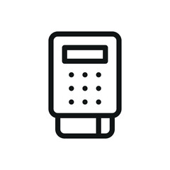 Poster - POS terminal line icon, credit card payment terminal vector symbol with editable stroke
