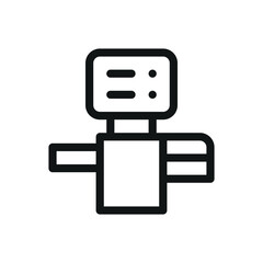 Poster - Self-service checkout line icon, self service checkout machine vector symbol with editable stroke