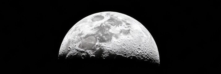 Aufkleber - Lunar Surface Detail High-Definition Crater Imaging Against Dark Background - Cutting-Edge Scientific Resource for Space Exploration and Advanced Educational Content