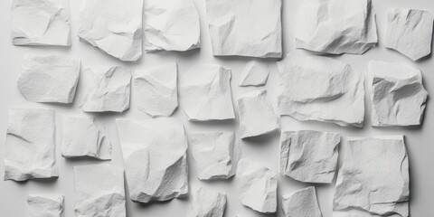 Poster - Tactile Communication Board Crisp Textured Paper Notes for Task Management in Creative Offices - Enhancing Team Coordination and Modern Workspace Aesthetics
