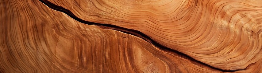 Poster - Mesmerizing Swirls of Natural Wooden Texture for Backdrops and Design  Captivating abstract pattern of weathered fibrous wood grain with warm brown tones and a rustic organic feel