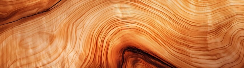 Poster - Mesmerizing wood grain texture with spiraling swirls undulating curves and intricate organic patterns in warm earthy tones  This natural abstract background can be used for rustic minimalist