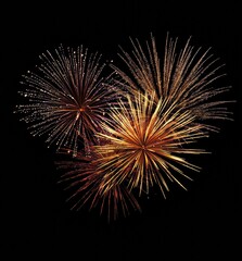 Poster - Fireworks exploding in the night sky, creating a colorful spectacle