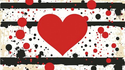 Poster - abstract-art-style,  Art Design a greeting card with love heart Happy Valentine Day  ,space for text,