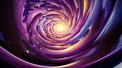 Poster - A mesmerizing vortex of swirling galaxies illuminates the violet space, capturing the beauty of cosmic movement and celestial formations at a breathtaking distance