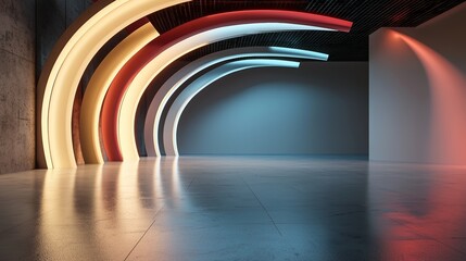 Poster - The studio features a virtual set designed for filming green screen footage and generating 3D illustrations