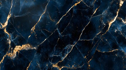 Fototapete - Stunning abstract marble like texture with intricate golden cracks and fractal inspired design creating a luxurious sophisticated and captivating backdrop for high end digital content