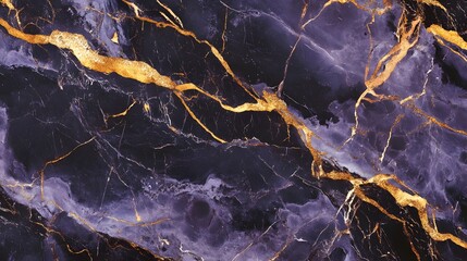 Fototapete - Stunning Abstract Marble Texture with Golden Veins and Cracks   Elegant and Dramatic Natural Stone Pattern for Luxury Branding Fashion Interior Design and Digital Media