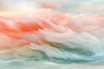 Poster - The background of this wallpaper is a soft pastel color with an abstract blur light gradient of purple and green
