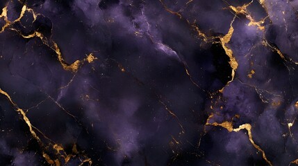 Leinwandbilder - Stunning and captivating abstract background featuring a textured cracked and fractured surface in rich hues of deep purple lavender and shimmering gold