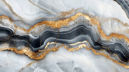 Leinwandbilder - Stunning close up of an agate geode slice showcasing its intricate banded patterns vibrant golden glitter and natural geological beauty  This captivating mineral specimen makes for a beautiful modern