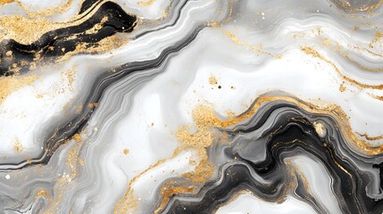 Leinwandbilder - Stunning fluid marble texture with dramatic golden geometric patterns and angular designs  Luxurious premium abstract background with a modern contemporary feel