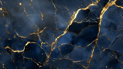 Poster - Stunning Fractured Marble Texture with Golden Accents Abstract Background  Luxurious and Digital with Elegant Geometric Patterns and Ornate Decorative Elements