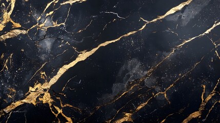 Fototapete - Stunning marble texture with golden veins and intricate mesmerizing patterns  Elegant sophisticated and visually striking background for luxury design and architecture projects