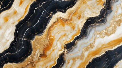 Poster - Stunning natural marble texture with intricate geological patterns and layers of stone in shades of brown gray and yellow  Captivating abstract background with a surface material design