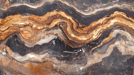 Leinwandbilder - Stunning Natural Swirling Patterns and Intricate Textures in Earthy Mineral Rock Formation Created by Erosion and Geological Processes over Time
