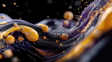 Poster - Holographic and fluid designs featuring abstract shapes, liquid colors, trendy gradients, and 3D rendered visuals