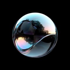 Poster - A vibrant circular border filled with a kaleidoscope of colors, featuring a holographic gradient pattern, created using 3D rendering techniques