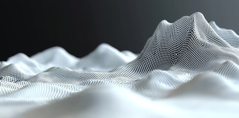 Poster - A digital representation of abstract blue Plexus connection dots is set against a technology isolated background, showcasing a network connection structure