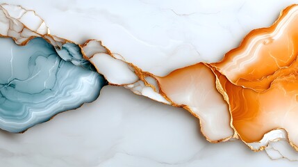 Poster - Captivating abstract background featuring a mesmerizing swirling marble texture in a rich blend of deep blue and shimmering gold hues