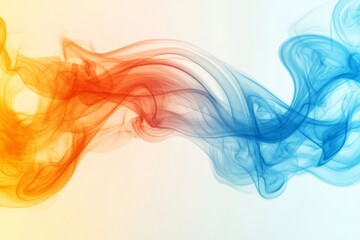 Wall Mural - Vibrant abstract background featuring swirling colorful waves and smoke in orange, blue, and yellow