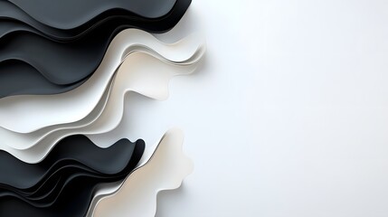 Poster - Captivating Monochrome Gradient Waves   Elegant Modern Abstract Art Design with Subtle Flowing Curves and Smooth Transitions in a Refined Minimalist Aesthetic
