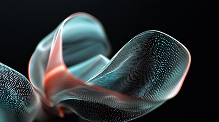 Poster - Wave particle technology is set against a background that includes a blue curve symbolizing the business technology sense of big data
