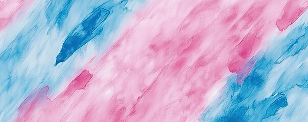 Canvas Print - Pink blue watercolor abstract art background
