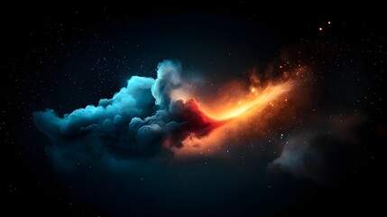 Poster - Cosmic wormhole pulling in bright stardust creating a mesmerizing vortex of light and energy in the vast open expanse of deep space  An abstract
