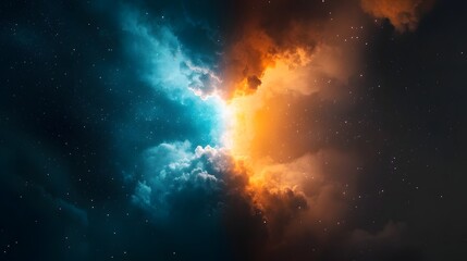 Poster - Cosmic Wormhole Pulling in Bright Stardust Infinite Depth and Open Space in the Middle   Abstract Surreal Space Scene with Glowing Galaxy Nebula and Swirling Particles