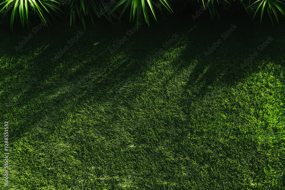 Plane Ground Texture Emerald Canopy: a vivid depiction of a vibrant green ground plane with ...