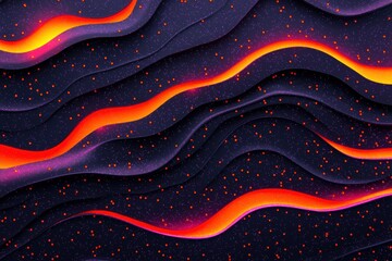 Poster - abstract visual background, digital art, waves, vibrant colors, energetic movement, perfect for crea