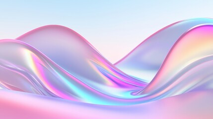 Poster - abstract waves with ultra-futurist colors and smooth textures. a generative ai masterpiece full vibr
