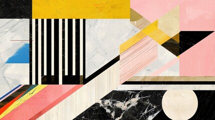 Poster - Modern geometric designs digital twist bold colors and patterns.