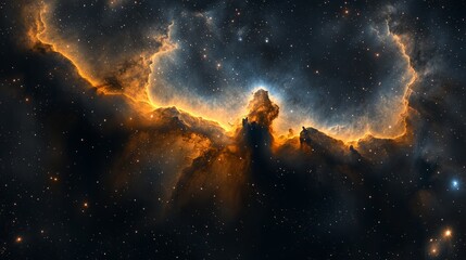 Wall Mural - cosmic nebula, a symphony of color and stars.