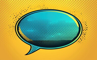 Poster - Eyecatching pop art speech bubble template, perfect for comics design, vibrant color scheme, ideal for graphic projects.