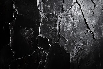 Aufkleber - Dark cracked stone texture background.